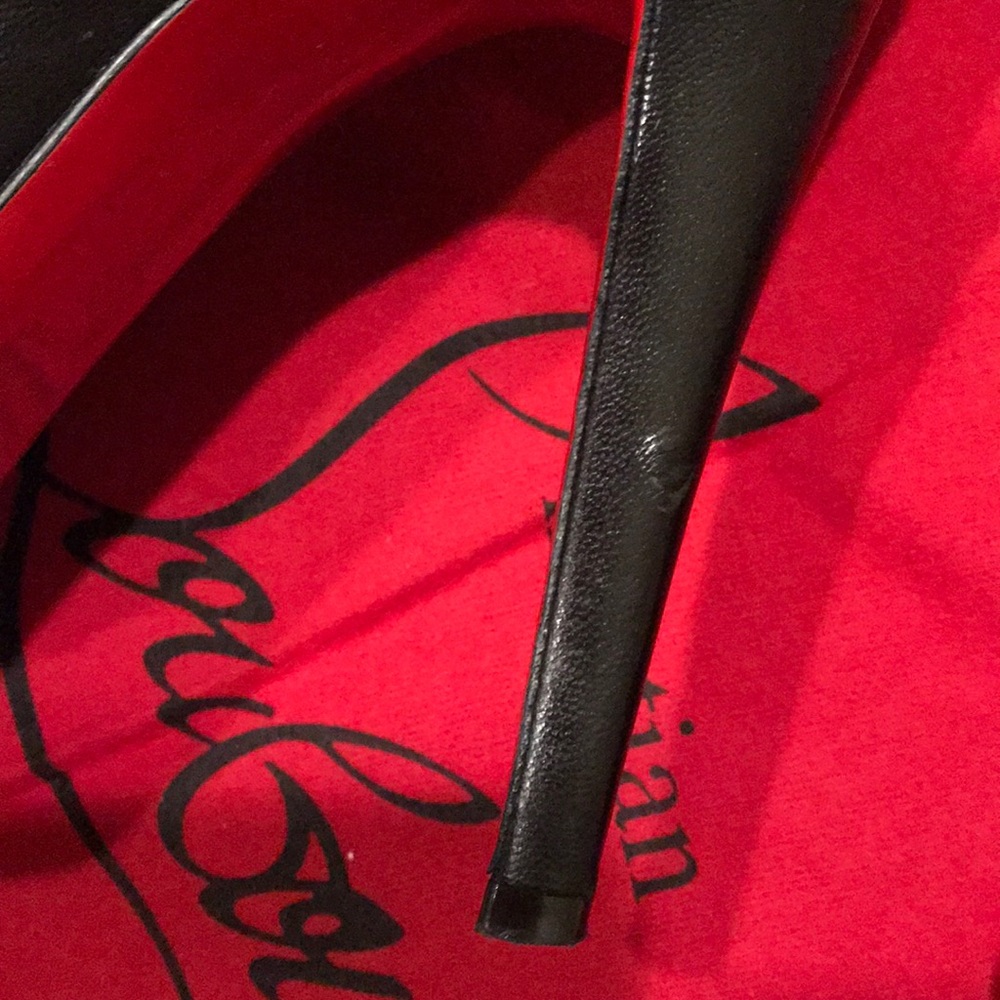 Christian Louboutin Rolando, 120MM black leather - Picture 4 of 8